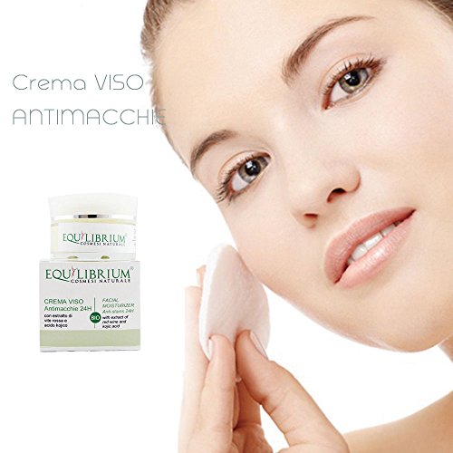 Equilibrium - Cosmética natural Crema facial Antimanchas 24h 50 ml Bio con extracto de vid roja y ácido kojico