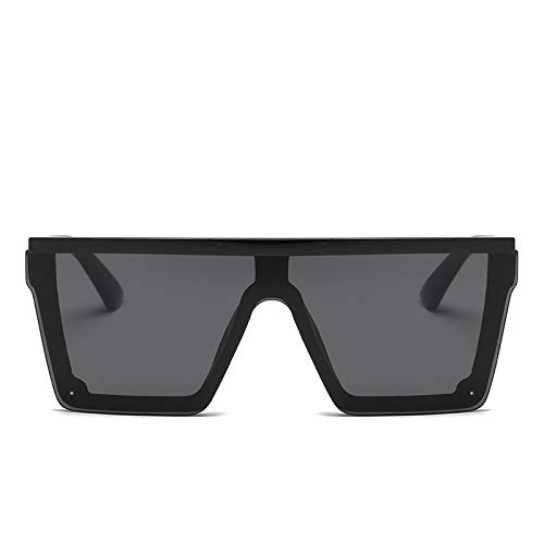 ERIOG Gafas de Sol Gafas De Sol Cuadradas De Gran Tamaño Hombres Mujeres Flat Top Fashion Lentes De Una Pieza Gafas De Sol para Mujeres Sombras Espejo