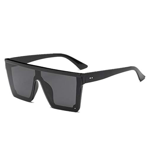 ERIOG Gafas de Sol Gafas De Sol Cuadradas De Gran Tamaño Hombres Mujeres Flat Top Fashion Lentes De Una Pieza Gafas De Sol para Mujeres Sombras Espejo