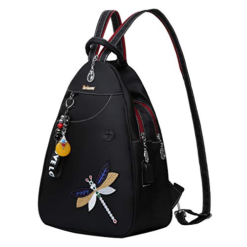 Eshow Mochila Bolso Bandolera para Mujeres y Chicas de Tela Nylon con Puerto de USB Viaje Casual Escolares