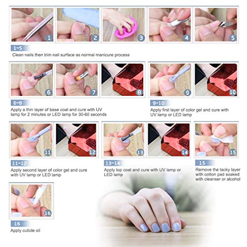 Esmalte de Uñas Semipermanente Uñas de Gel UV LED Kit de Manicura Serie de Color Azul 4pcs Manicura y Pedicura de Fairyglo-C012