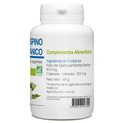 Espino Orgánico - 270mg - 200 cápsulas vegetales