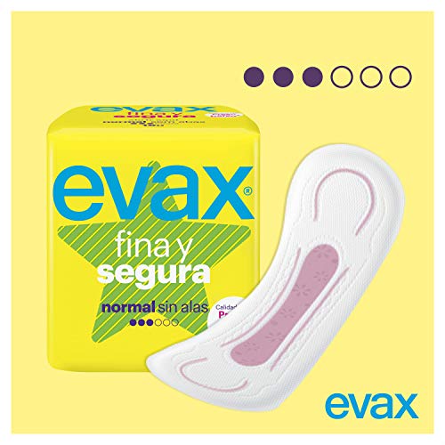 Evax Fina Y Segura Normal Compresas Superabsobentes, Neutralizan El Olor, Finas, Para La Regla 40 Unidades