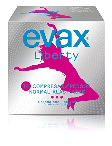 Evax Liberty - Compresas con alas normales, 14 unidades