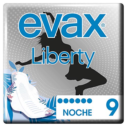 Evax Liberty Noche Compresas Alas, 9 unidades