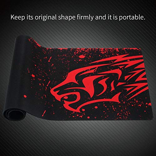 EXCO Dick Smooth extra grande XL Gaming Matte superficie lisa para ratón de Comfortable Mouse Pad Superfine Fiber Surface Smooth Silk, color XL Red Leopard