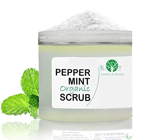 Exfoliante Ecológico Refrescante con Menta Bio, Sal Epsom y Aceites de Jojoba, Aguacate y Cártamo - Cuerpo y Piernas Cansadas 200g