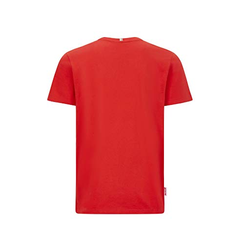 Ferrari Scuderia F1 - Camiseta para hombre, diseño de bandera italiana, color negro y rojo (2XL, rojo)