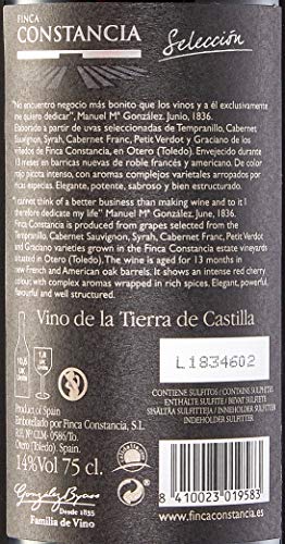 Finca Constancia Selección - Vino Tinto V.T. Castilla - 6 Paquetes de 750 ml - Total: 4500 ml