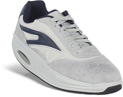 Fitness Step Casual Training - Zapatillas tonificadoras para Hombre, Color Gris/Azul, Talla 41