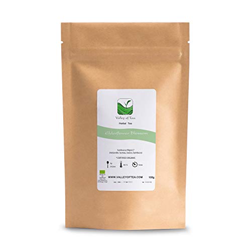 Flor de saúco orgánica infusión - Dulce y jugosa - Flor de saúco o Sambucus tisana - Tisano bio 100g