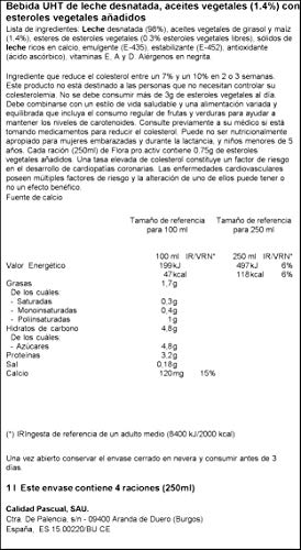 Flora Folic B Semidesnatada - 1 L (Pack de 4)