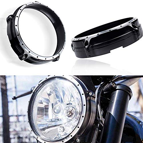 for RNineT 7" Faro Anillo de ajuste Lámpara Protector de cubierta de bisel 2017 2018 2019 2020 R Nine T R NINET R9T ABS Scramble