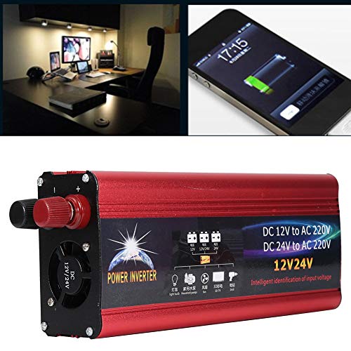 Fydun Power Inverter Universal 12V 24V Car Solar Power Inverter 4000W Inverter Converter 12V a 220V USB Cargador de coche