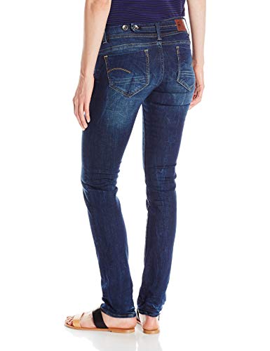 G-STAR RAW Midge Saddle Mid Waist Straight Vaqueros, Dk Aged 6553-89, 33W / 34L para Mujer