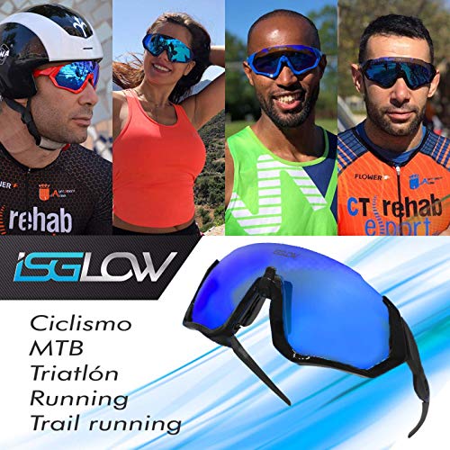 Gafas ciclismo. Polarizadas Flight Jacket. 4 Lentes intercambiables visión nítida y clara, sistema antivaho, resistentes a impactos.Protección UV400. Ideales para Running, Esquí, MTB, Triatlon