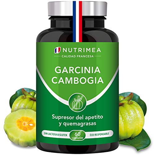 Garcinia Cambogia Pura Quemagrasas 100% Natural | Termogénico 60% HCA Supresor del Apetito Adelgazante Natural | Facilita Digestión Fatburner Potente | 60 Cápsulas Vegatales Fabricado en Francia