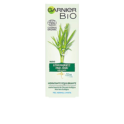 Garnier Bio Ecocert Lemongrass Crema Hidratante, 50 ml