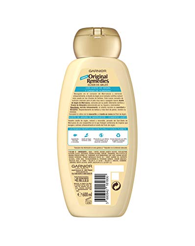 Garnier Champú Nutritivo Cremoso con Elixir de Argán para Pelo Muy Seco y Sin Brillo - 6 x 300 ml