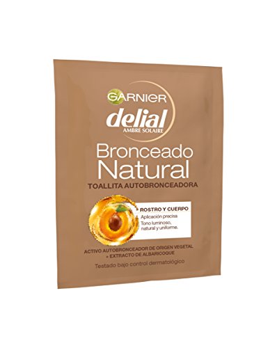 Garnier Delial Bronceado Natural Toallita Autobronceadora para Rostro y Cuerpo - 1 unidad