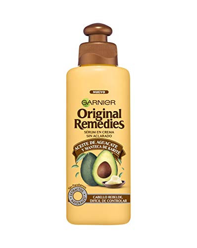 Garnier Original Remedies Aceite de aguacate y manteca de karité Tratamiento capilar Aceite en crema para pelo rebelde y encrespado - 200 ml