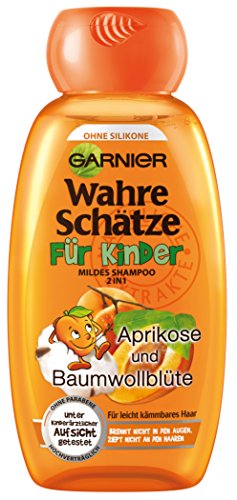 Garnier Original Remedies Champú para niños suave para el cabello manejable (con el albaricoque y algodón de la flor - paraben - sin colorantes - sin siliconas), Pack de 3 x 250 ml