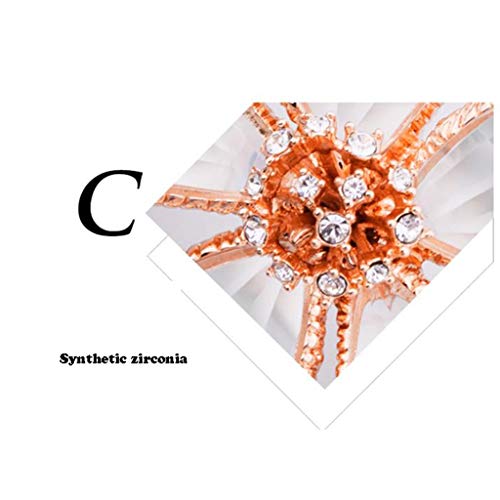 GCX- Pin cristalino de la manera broche de señora transparente del ramillete de lujo de gama alta Asamblea occidental decorativo Chal Hebilla Hermosa ( Color : Rose Gold , Size : 3.5*4cm )