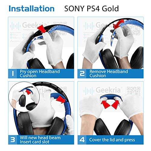 Geekria - Diadema de Piel con proteína para Playstation Gold Wireless Stereo Headset PS3 PS4 Playstation 4 CECHYA-0083