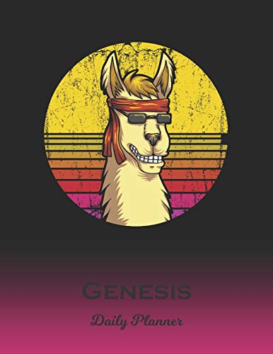 Genesis: Llama Daily Planner | Custom Letter G First Name Personal 1 Year (2020 - 2021) Planning Agenda | January 20 - December 20 | Writing Notebook ... | Plan Days, Set Goals & Get Stuff Done