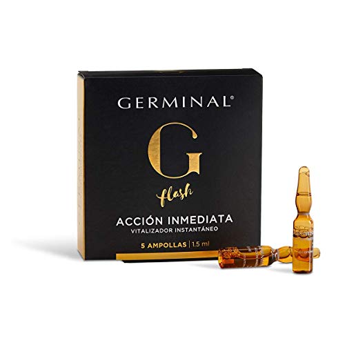 Germinal Acción Inmediata - Serum Facial Efecto Flash, Efecto Lifting Inmediato, con Proteinas de Maíz y Extractos de Gingseng- 5 Ampollas x 1,5ml