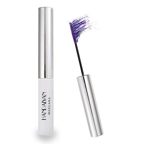 GL-Turelifes Máscara de 12 colores Máscara de fibra colorida Máscara encantadora de larga duración, pestañas gruesas y largas Maquillaje de ojos a prueba de agua y manchas (# 08 violeta)