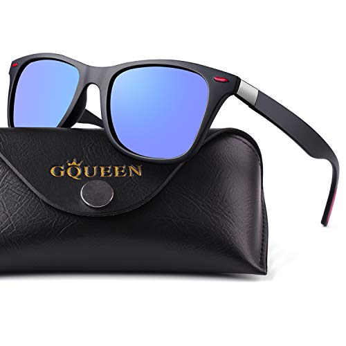 GQUEEN Gafas de Sol polarizadas hombre Mujere TR90 para Conducir Deportes Ciclismo 100% Protección UV400 Gafas para Conducción MO90