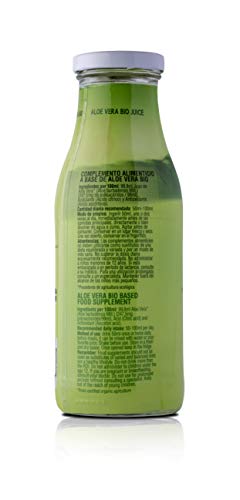 Green Frog Jugo de Aloe Vera Bio con Pulpa - Pack de 2 Botellas - 2x500 ml