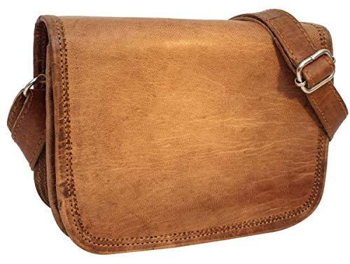 Gusti Leder Nature Summer S - Bolso de Mano, Bandolera, Vintage, para Noche, Salidas, Tipo Messenger, práctica, Talla pequeña-Mediana, para Hombre y Mujer, marrón (marrón) - H32