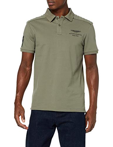 Hackett Amr Jcqd Clr SS Polo, (Dusty Olive 6dy), Large para Hombre