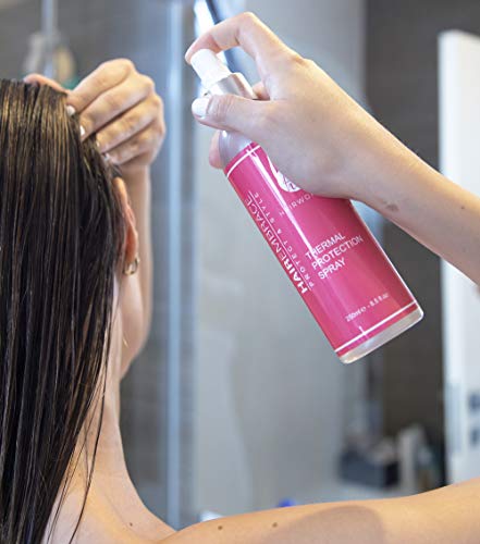 Hairworthy Hairembrace Spray Protector Contra el Calor para Estilismo Térmico. Recupera el Brillo de tu Cabello, Sin Ningún Rizo, Protegiendo & Estilizando.