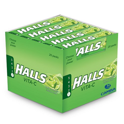 Halls - Sabor LIMA - Sin Azúcar - 20 unidades