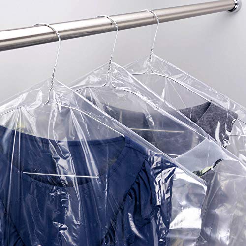 Hangerworld 50 Fundas 114cm Protección de Ropa en Polietileno Trasparente Antipolvo Grosor 0,020mm