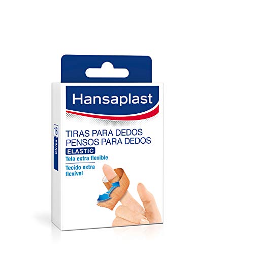 Hansaplast Tiritas para dedos, apósitos adhesivos especiales para las heridas en los dedos, tiritas transpirables y flexibles, 1 x 16 unidades