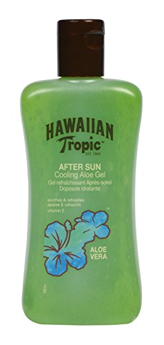 Hawaiian Tropic After Sun Gel Cooling Aloe - Gel After Sun de Aloe Vera para piel irritada por el sol, hipoalergénico y dermatológicamente probado, formato 200 ml