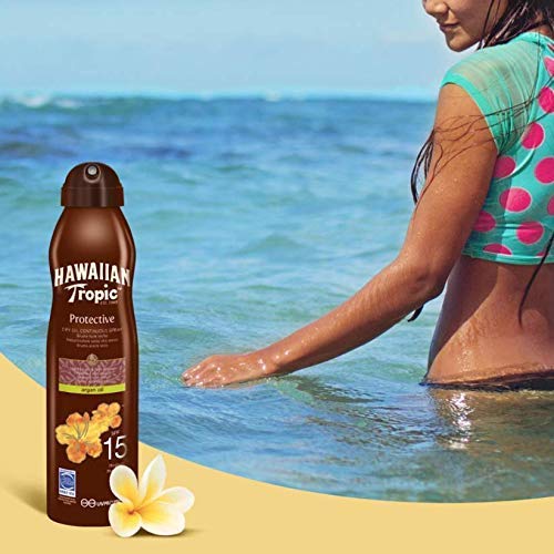 Hawaiian Tropic - Bruma Aceite Protector Solar SPF 15 - Aceite Para la Aceleración del Bronceado, 220ml, 3 uds