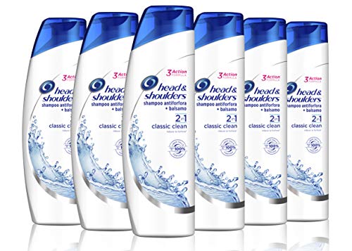 Head & Shoulders Shampoo 2 in1 – Lote de 6 x 230 gr