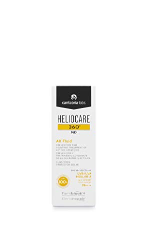 Heliocare 360º MD AK Fluid - Crema Solar SPF100+, Tratamiento Protector Adyuvante de las Queratosis Actínicas (AK) con Complejo Reparador, Fluida, 50ml