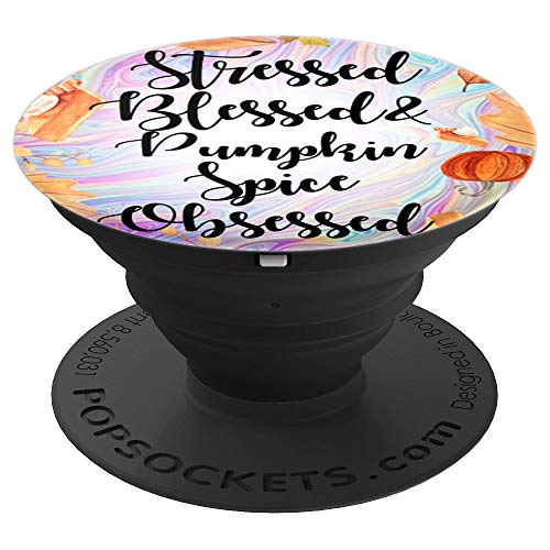 Hello October Fall Pumpkin Obsessed Men Women Gift PopSockets Agarre y Soporte para Teléfonos y Tabletas