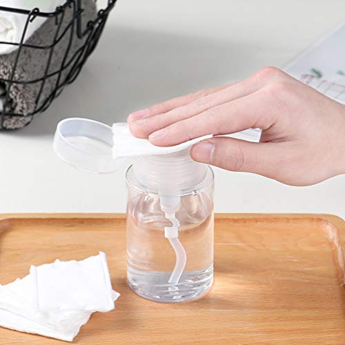 Hemoton 3Pcs 150Ml Botella Dispensadora de Bomba de Empuje Líquido con Tapa Superior Flip Top Maquillaje Plástico Removedor de Esmalte de Uñas Bomba Botella Contenedor