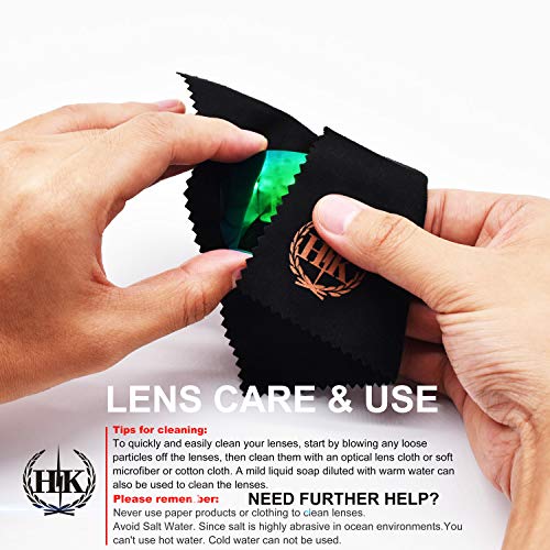 HKUCO Mens Replacement Lenses For Oakley Fives Squared Red/Blue/Titanium/Emerald Green Sunglasses