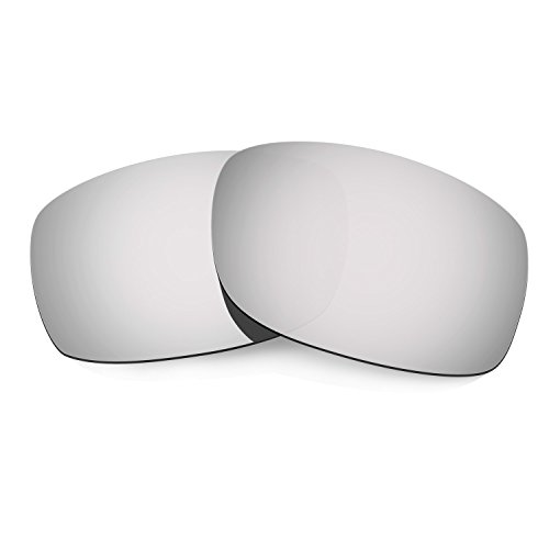 HKUCO Plus Mens Replacement Lenses For Oakley Fives Squared Sunglasses Titanium Mirror Polarized