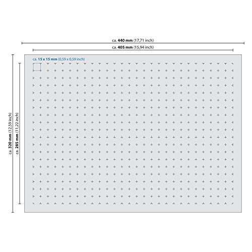 HMF 1451-45 Espuma Personalizable Precortada, Inserciones de Espuma para Cajas, 440 x 320 mm, Tabletop, Altura: 45 mm