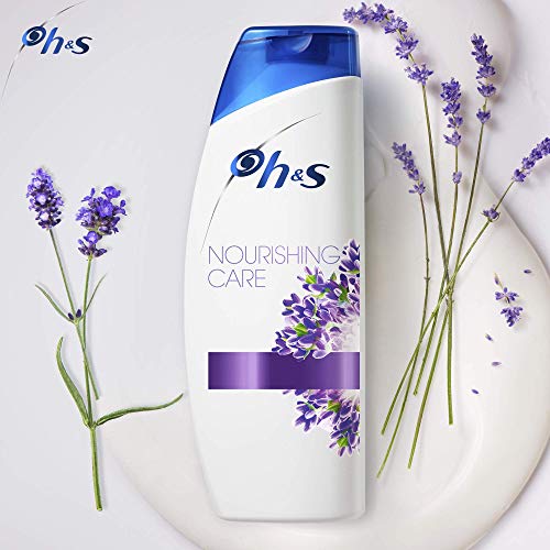 H&S Nutre & Cuida Anticaspa Champú 360 ml, Con Lavanda