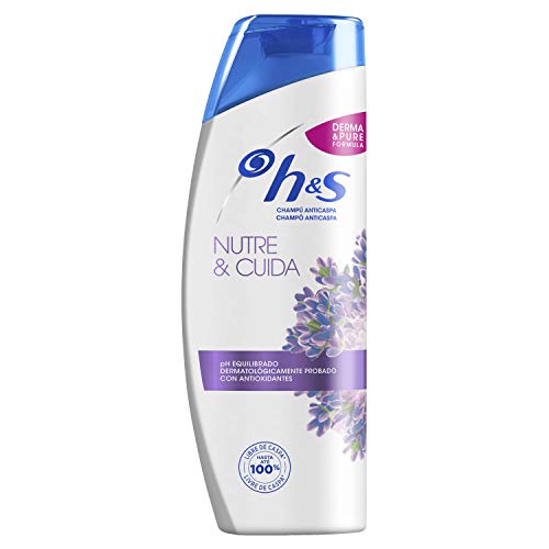 H&S Nutre & Cuida Anticaspa Champú 360 ml, Con Lavanda